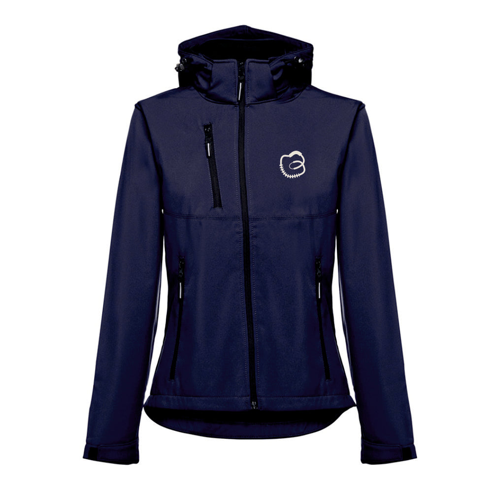 Sieviešu softshell jaka "Spradzene" ar izšūtu vienkrāsu grafisko zīmi