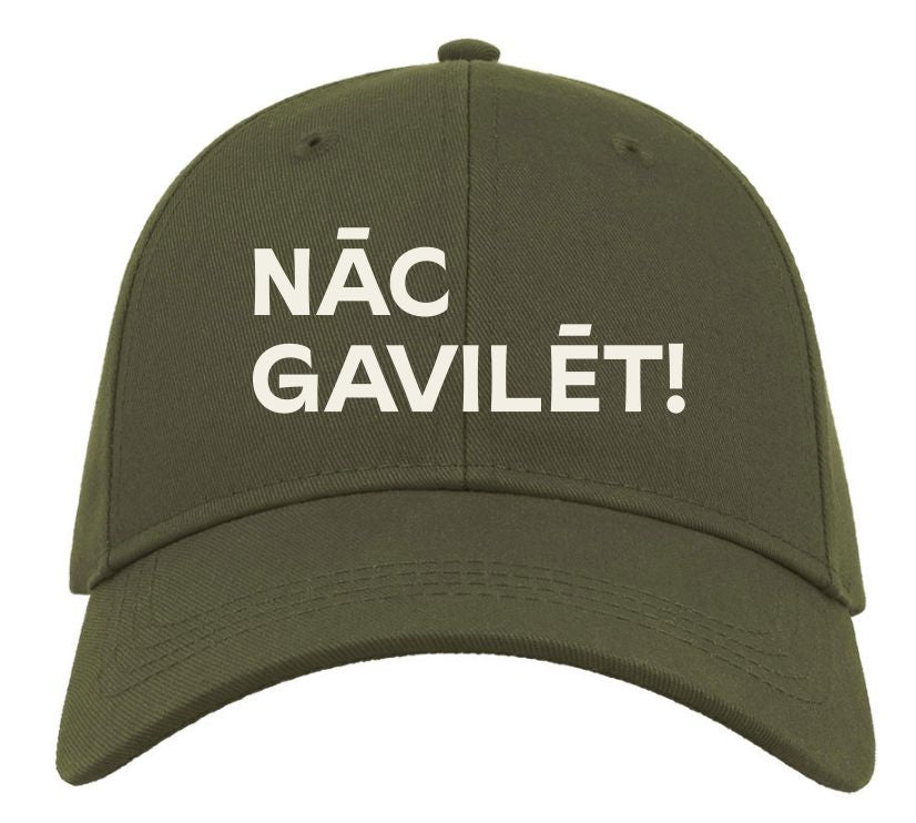 Pieaugušo cepure "Kadiķis" ar "NĀC GAVILĒT!" izšuvumu
