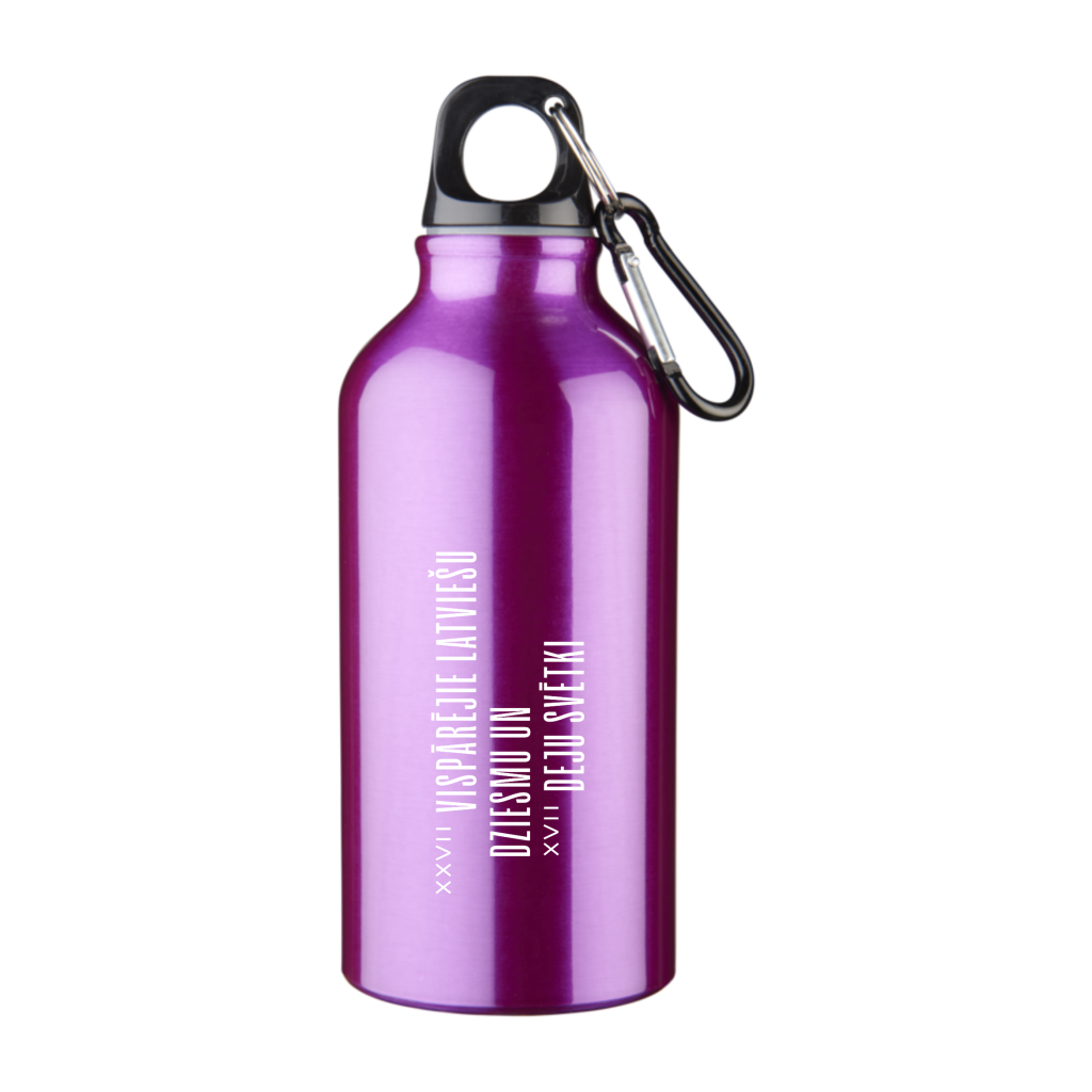 Metāla pudele 400ml ar grafisko zīmi